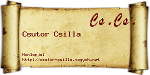 Csutor Csilla névjegykártya