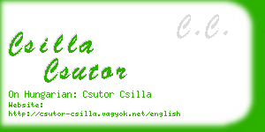 csilla csutor business card